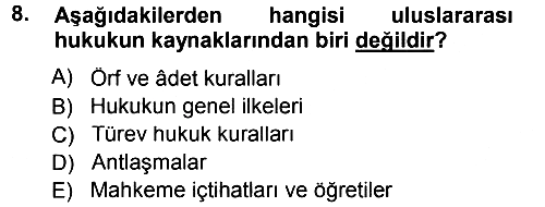 Avrupa Birliği 2014-2015 Ara Sınav - 8. soru