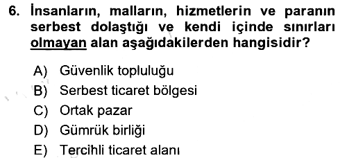 Avrupa Birliği 2017-2018 Ara Sınav - 6. soru