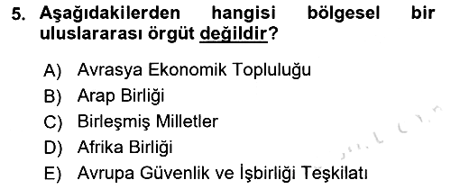 Avrupa Birliği 2021-2022 Ara Sınav - 5. soru