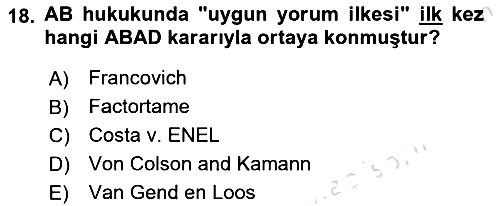 Avrupa Birliği 2024-2025 Ara Sınav - 18. soru