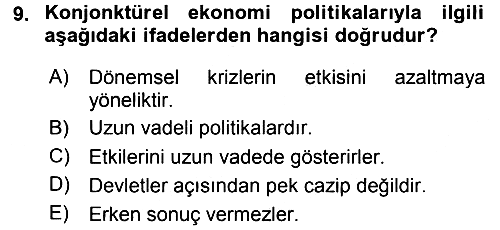 Avrupa Birliği 2015-2016 Dönem Sonu Sınavı - 9. soru