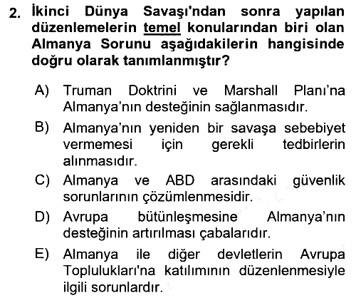 Avrupa Birliği 2016-2017 Dönem Sonu Sınavı - 2. soru