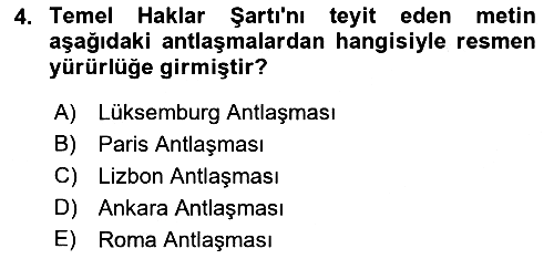 Avrupa Birliği 2021-2022 Dönem Sonu Sınavı - 4. soru