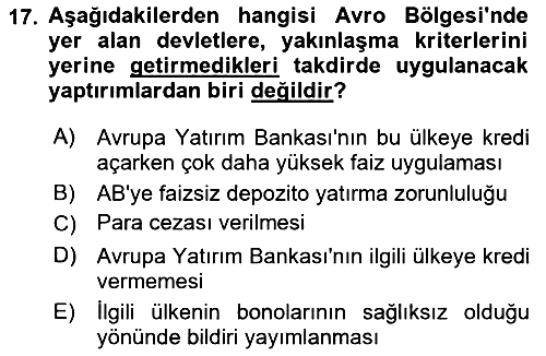 Avrupa Birliği 2021-2022 Dönem Sonu Sınavı - 17. soru