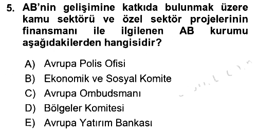 Avrupa Birliği 2022-2023 Dönem Sonu Sınavı - 5. soru