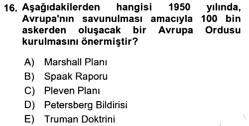 Avrupa Birliği 2022-2023 Dönem Sonu Sınavı - 16. soru