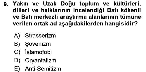 Balkanlarda Siyaset 2017-2018 3 Ders Sınavı - 9. soru