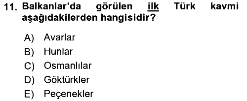 Balkanlarda Siyaset 2017-2018 3 Ders Sınavı - 11. soru