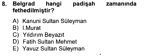 Balkanlarda Siyaset 2013-2014 Tek Ders Sınavı - 8. soru