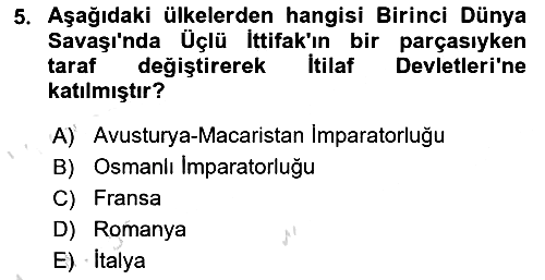 Balkanlarda Siyaset 2021-2022 Yaz Okulu Sınavı - 5. soru
