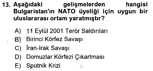 Balkanlarda Siyaset 2021-2022 Yaz Okulu Sınavı - 13. soru