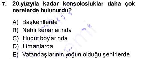 Diplomasi Tarihi 2013-2014 Ara Sınav - 7. soru