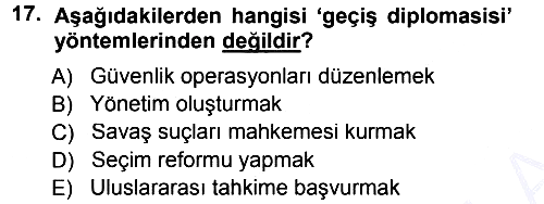 Diplomasi Tarihi 2012-2013 Dönem Sonu Sınavı - 17. soru