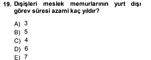 Diplomasi Tarihi 2012-2013 Dönem Sonu Sınavı - 19. soru
