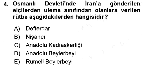 Diplomasi Tarihi 2017-2018 Dönem Sonu Sınavı - 4. soru