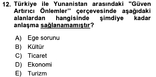 Diplomasi Tarihi 2017-2018 Dönem Sonu Sınavı - 12. soru