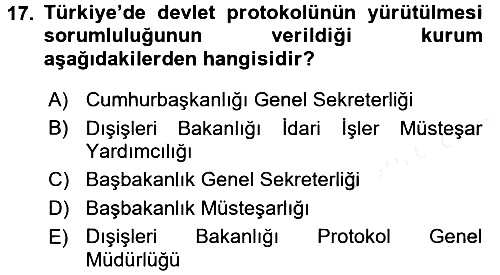 Diplomasi Tarihi 2017-2018 Dönem Sonu Sınavı - 17. soru