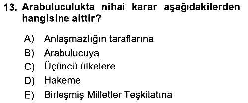 Diplomasi Tarihi 2019-2020 Dönem Sonu Sınavı - 13. soru