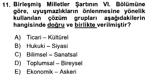 Diplomasi Tarihi 2021-2022 Yaz Okulu Sınavı - 11. soru