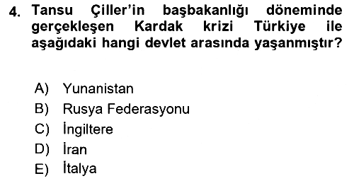 Diş Politika Analizi 2018-2019 3 Ders Sınavı - 4. soru
