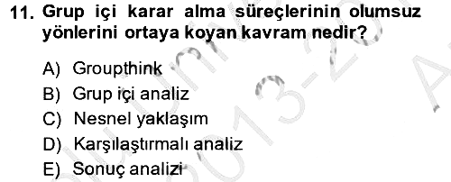 Diş Politika Analizi 2013-2014 Ara Sınav - 11. soru