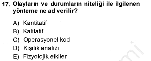 Diş Politika Analizi 2014-2015 Ara Sınav - 17. soru