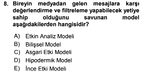 Diş Politika Analizi 2016-2017 Ara Sınav - 8. soru