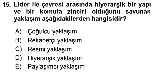 Diş Politika Analizi 2018-2019 Ara Sınav - 15. soru