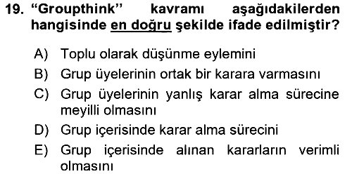 Diş Politika Analizi 2015-2016 Dönem Sonu Sınavı - 19. soru