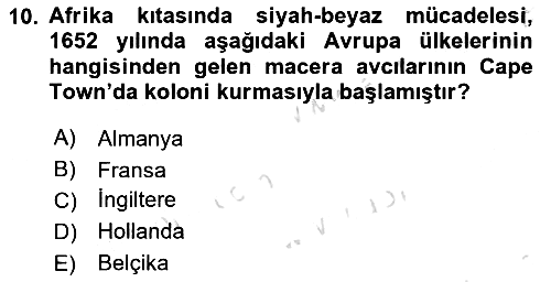 Gelişmekte Olan Ülkelerde Siyaset 2024-2025 Ara Sınav - 10. soru