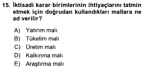 Gelişmekte Olan Ülkelerde Siyaset 2025-2026 Ara Sınav - 15. soru