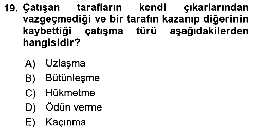 Küreselleşme ve Kültürlerarası İletişim 2018-2019 Ara Sınav - 19. soru