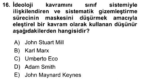 Küreselleşme ve Kültürlerarası İletişim 2023-2024 Ara Sınav - 16. soru