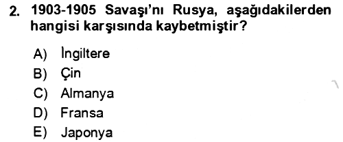 Orta Asya ve Kafkaslarda Siyaset 2023-2024 Yaz Okulu Sınavı - 2. soru