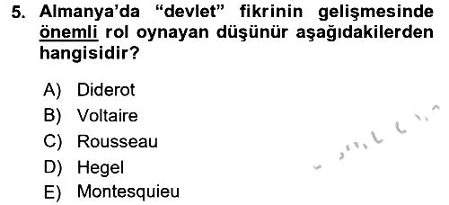 Siyasi Tarih 1 2016-2017 3 Ders Sınavı - 5. soru