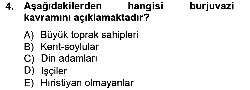 Siyasi Tarih 1 2012-2013 Ara Sınav - 4. soru