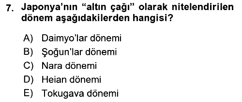 Siyasi Tarih 1 2018-2019 Ara Sınav - 7. soru