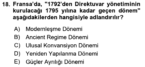 Siyasi Tarih 1 2021-2022 Ara Sınav - 18. soru