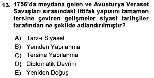Siyasi Tarih 1 2023-2024 Ara Sınav - 13. soru
