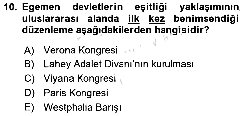 Siyasi Tarih 1 2024-2025 Ara Sınav - 10. soru