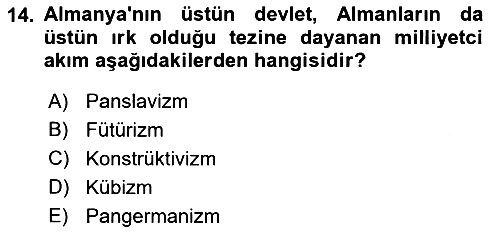 Siyasi Tarih 1 2021-2022 Dönem Sonu Sınavı - 14. soru