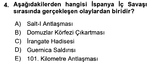 Siyasi Tarih 2 2024-2025 Ara Sınav - 4. soru