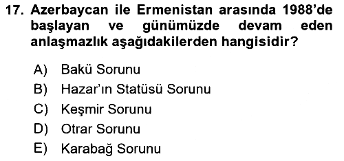Siyasi Tarih 2 2023-2024 Yaz Okulu Sınavı - 17. soru