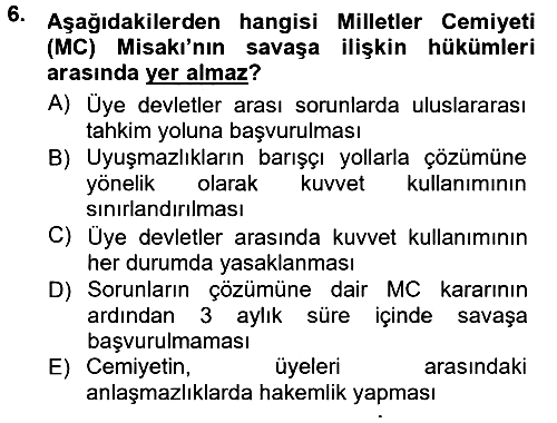 Strateji ve Güvenlik 2012-2013 Dönem Sonu Sınavı - 6. soru