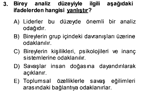 Strateji ve Güvenlik 2013-2014 Dönem Sonu Sınavı - 3. soru