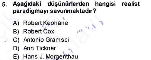 Strateji ve Güvenlik 2013-2014 Dönem Sonu Sınavı - 5. soru