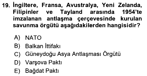 Strateji ve Güvenlik 2019-2020 Dönem Sonu Sınavı - 19. soru
