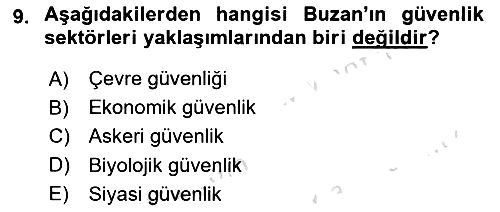 Strateji ve Güvenlik 2022-2023 Dönem Sonu Sınavı - 9. soru