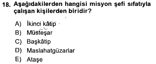 Uluslararası Hukuk 1 2016-2017 3 Ders Sınavı - 18. soru