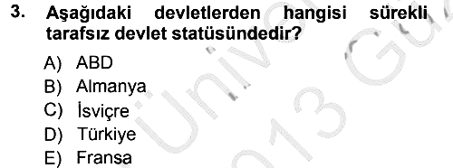 Uluslararası Hukuk 1 2012-2013 Ara Sınav - 3. soru